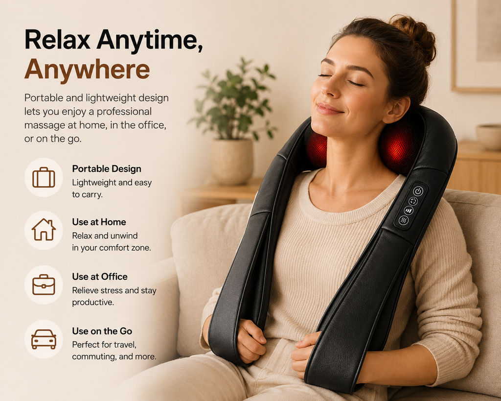 Wellova™ Shiatsu Neck & Shoulder Massager